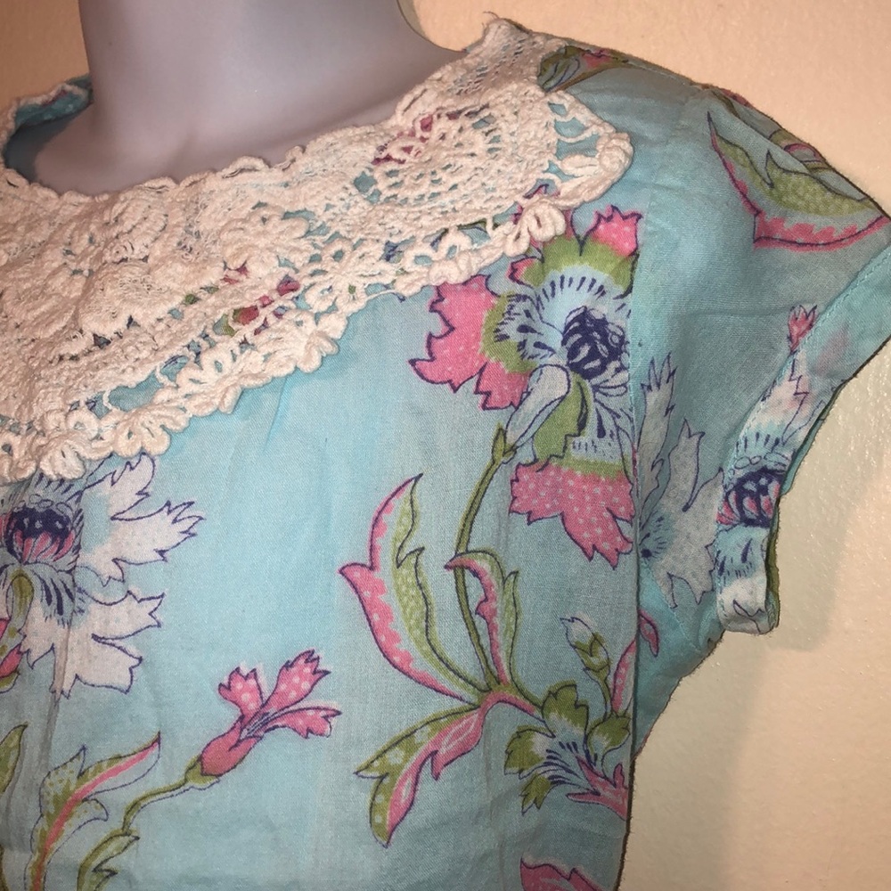Handprint Floral Top & Circo Jean Shorts Sz 3T - Picture 3 of 8